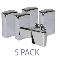 Cargar imagen en el visor de la galería, (5-Pack) Flameless Wind Proof Electric Plasma Lighter (Silver)
